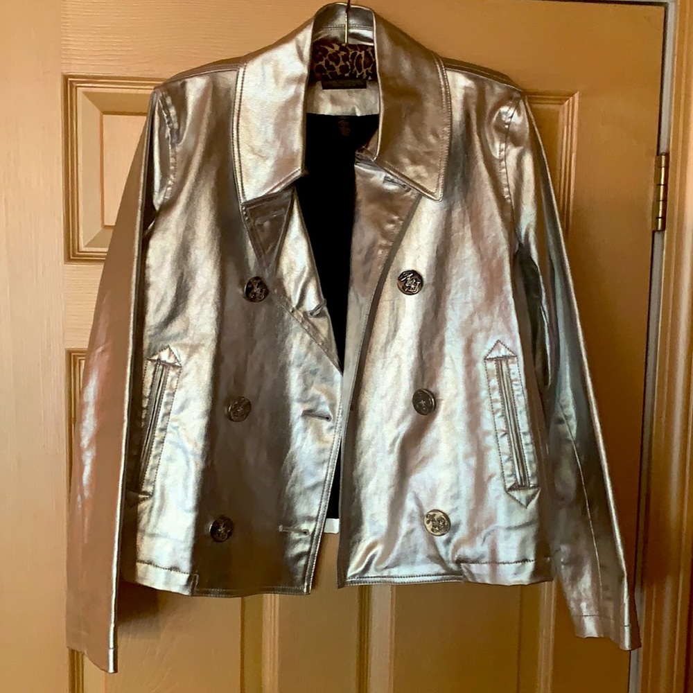 Silver Pea Coat by Lauren Jeans